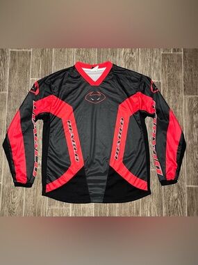 VTG Diablo Paintball Jersey Motor Cross Racing Mens XL Long Sleeve Black Red
